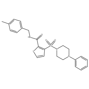 N-(4-methylbenzyl)-3-[(4-phenylpiperazin-1-yl)sulfonyl]thiophene-2-carboxamide Structure