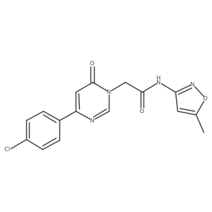 Cc1cc(NC(=O)Cn2cnc(-c3ccc(Cl)cc3)cc2=O)no1结构式