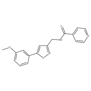 N-((5-(3-methoxyphenyl)isoxazol-3-yl)methyl)isonicotinamide Structure