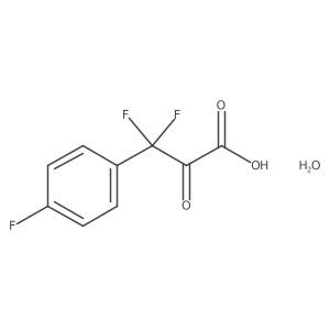 3,3-Difluoro-3-(4-fluorophenyl)-2-oxopropionic acid monohydrate结构式