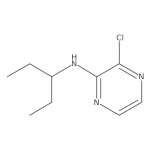 3-Chloro-N-(1-ethylpropyl)-2-pyrazinamine Structure