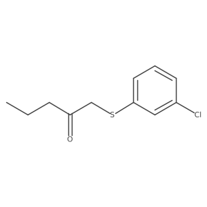 1-[(3-Chlorophenyl)sulfanyl]pentan-2-one结构式