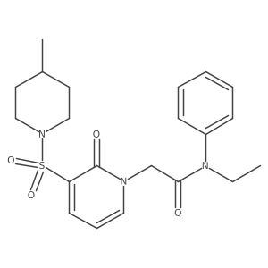 N-ethyl-2-(3-((4-methylpiperidin-1-yl)sulfonyl)-2-oxopyridin-1(2H)-yl)-N-phenylacetamide Structure