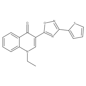 1-ethyl-3-(3-(thiophen-2-yl)-1,2,4-oxadiazol-5-yl)quinolin-4(1H)-one Structure