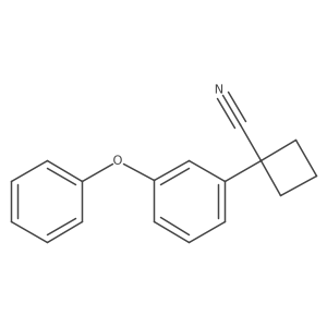 1-(3-Phenoxyphenyl)cyclobutane-1-carbonitrile Structure