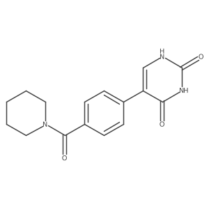(2,4)-Dihydroxy-5-[4-(piperidine-1-carbonyl)phenyl]pyrimidine结构式