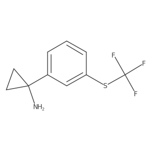 1-{3-[(Trifluoromethyl)sulfanyl]phenyl}cyclopropan-1-amine Structure