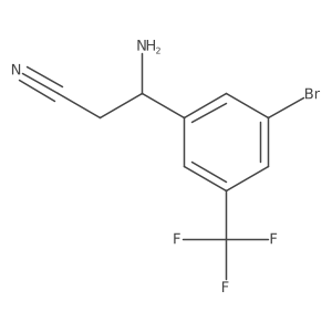 3-Amino-3-[5-bromo-3-(trifluoromethyl)phenyl]propanenitrile Structure