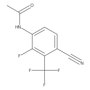 N-(4-Cyano-2-fluoro-3-(trifluoromethyl)phenyl)acetamide Structure