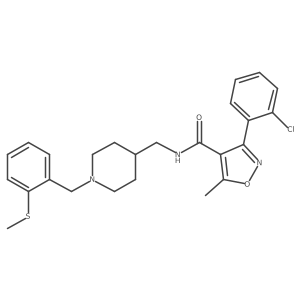 3-(2-chlorophenyl)-5-methyl-N-((1-(2-(methylthio)benzyl)piperidin-4-yl)methyl)isoxazole-4-carboxamide Structure