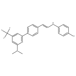 (6-{4-[(4-Chloro-phenyl)-hydrazonomethyl]-phenyl}-4-trifluoromethyl-pyridin-2-yl)-dimethyl-amine Structure