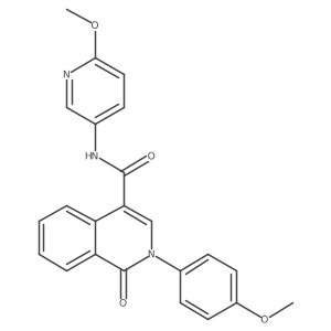 2-(4-methoxyphenyl)-N-(6-methoxypyridin-3-yl)-1-oxo-1,2-dihydroisoquinoline-4-carboxamide结构式