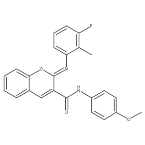 (2Z)-2-[(3-fluoro-2-methylphenyl)imino]-N-(4-methoxyphenyl)-2H-chromene-3-carboxamide结构式