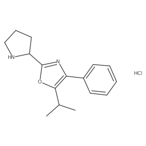 4-Phenyl-5-(propan-2-yl)-2-(pyrrolidin-2-yl)-1,3-oxazole hydrochloride Structure