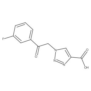 1-[2-(3-fluorophenyl)-2-oxoethyl]-1H-1,2,3-triazole-4-carboxylic acid结构式