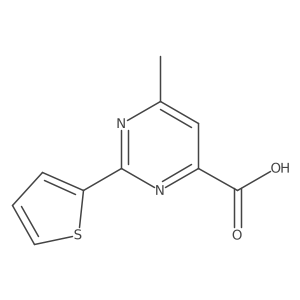 6-Methyl-2-(thiophen-2-yl)pyrimidine-4-carboxylic acid结构式