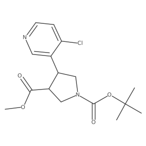 (trans-Rac)-1-tert-Butyl 3-methyl 4-(4-chloro-pyridin-3-yl)pyrrolidine-1,3-dicarboxylate结构式