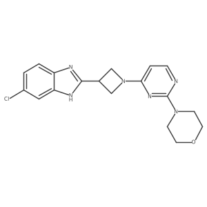 4-(4-(3-(5-chloro-1H-benzo[d]imidazol-2-yl)azetidin-1-yl)pyrimidin-2-yl)morpholine结构式
