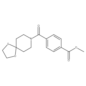 Methyl 4-{1-oxa-4-thia-8-azaspiro[4.5]decane-8-carbonyl}benzoate结构式