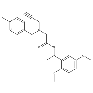 N-[1-(2,5-Dimethoxyphenyl)ethyl]-2-[(4-methylphenyl)methyl-prop-2-ynylamino]acetamide Structure