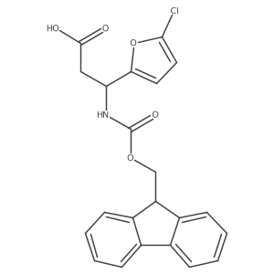 (3S)-3-(5-chlorofuran-2-yl)-3-({[(9H-fluoren-9-yl)methoxy]carbonyl}amino)propanoic acid结构式
