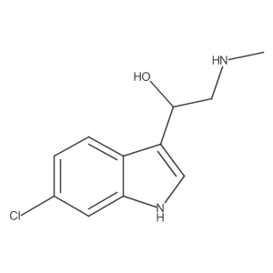 1-(6-chloro-1H-indol-3-yl)-2-(methylamino)ethan-1-ol结构式