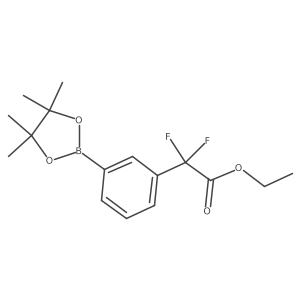 Ethyl 2,2-difluoro-2-(3-(4,4,5,5-tetramethyl-1,3,2-dioxaborolan-2-YL)phenyl)acetate结构式