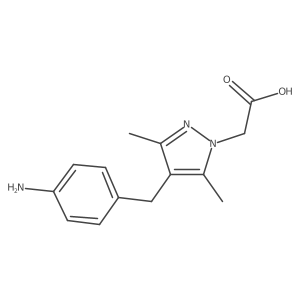 [4-(4-aminobenzyl)-3,5-dimethyl-1H-pyrazol-1-yl]acetic acid Structure