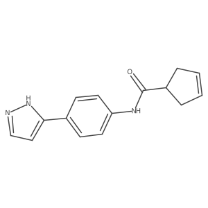 3-Cyclopentene-1-carboxamide, N-[4-(1H-pyrazol-3-yl)phenyl]- Structure