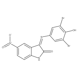 3-(3,5-Dibromo-4-hydroxy-phenylimino)-5-nitro-1,3-dihydro-indol-2-one Structure