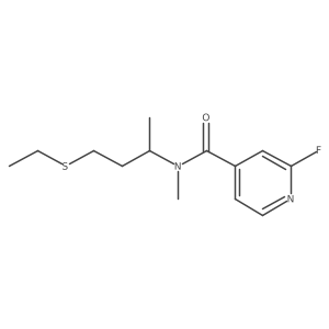 N-[4-(ethylsulfanyl)butan-2-yl]-2-fluoro-N-methylpyridine-4-carboxamide结构式