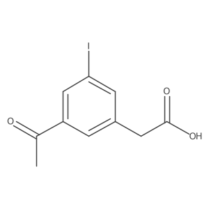 (3-Acetyl-5-iodophenyl)acetic acid Structure