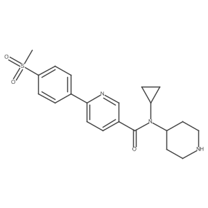 N-Cyclopropyl-6-(4-methanesulfonyl-phenyl)-N-piperidin-4-yl-nicotinamide结构式
