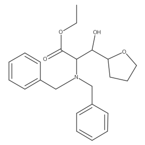 Ethyl 2-(dibenzylamino)-3-hydroxy-3-(tetrahydrofuran-2-yl)propanoate Structure