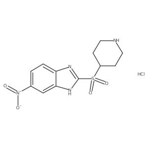 5-nitro-2-(piperidin-4-ylsulfonyl)-1H-benzo[d]imidazole hydrochloride结构式