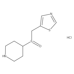 5-((Piperidin-4-ylsulfinyl)methyl)thiazole hydrochloride结构式