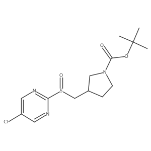 tert-Butyl 3-(((5-chloropyrimidin-2-yl)sulfinyl)methyl)pyrrolidine-1-carboxylate Structure