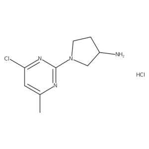 1-(4-Chloro-6-methylpyrimidin-2-yl)pyrrolidin-3-amine hydrochloride Structure