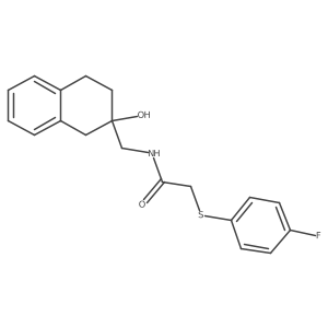 2-((4-fluorophenyl)thio)-N-((2-hydroxy-1,2,3,4-tetrahydronaphthalen-2-yl)methyl)acetamide结构式