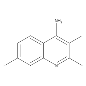 4-Amino-7-fluoro-3-iodo-2-methylquinoline结构式