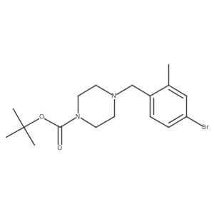 Tert-butyl 4-[(4-bromo-2-methylphenyl)methyl]piperazine-1-carboxylate Structure