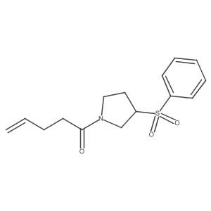 1-(3-(Phenylsulfonyl)pyrrolidin-1-yl)pent-4-en-1-one结构式
