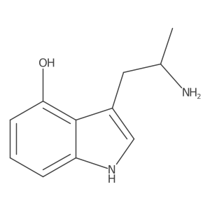 3-(2-aminopropyl)-1H-indol-4-ol结构式