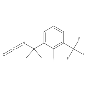 2-Fluoro-1-(2-isocyanatopropan-2-yl)-3-(trifluoromethyl)benzene结构式