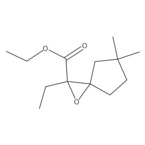 Ethyl 2-ethyl-5,5-dimethyl-1-oxaspiro[2.4]heptane-2-carboxylate结构式
