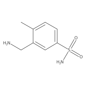 3-(Aminomethyl)-4-methylbenzene-1-sulfonamide结构式