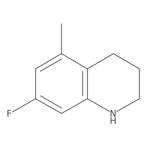 7-Fluoro-5-methyl-1,2,3,4-tetrahydroquinoline结构式