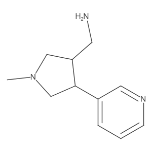 1-[1-Methyl-4-(pyridin-3-yl)pyrrolidin-3-yl]methanamine结构式