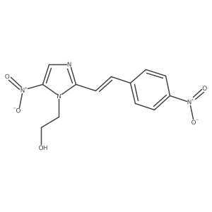 5-Nitro-2-[(1E)-2-(4-nitrophenyl)ethenyl]-1H-imidazole-1-ethanol结构式