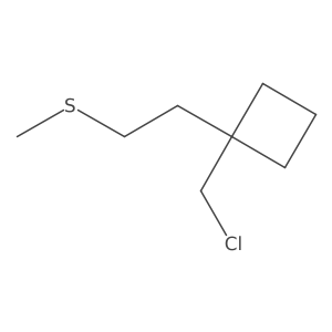 1-(Chloromethyl)-1-[2-(methylsulfanyl)ethyl]cyclobutane结构式